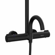 Высокая душевая система Elghansa 6747157-2X-Black с термостатом. Цвет Черный - Высокая душевая система Elghansa 6747157-2X-Black с термостатом. Цвет Черный