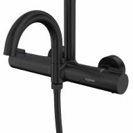 Высокая душевая система Elghansa 6747157-2X-Black с термостатом. Цвет Черный - Высокая душевая система Elghansa 6747157-2X-Black с термостатом. Цвет Черный