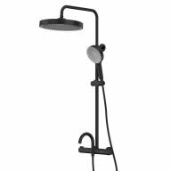Высокая душевая система Elghansa 6747157-2X-Black с термостатом. Цвет Черный - Высокая душевая система Elghansa 6747157-2X-Black с термостатом. Цвет Черный