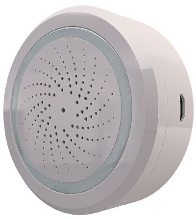 Умный термометр с гигрометром и сиреной/Wi-Fi 2.4 ГГц/micro-USB 5В 1А/105 дБ