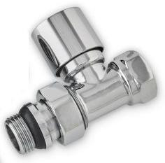 Хромированный прямой радиаторный кран  1/2 "