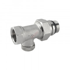 Никелированный прямой радиаторный кран  1/2 "
